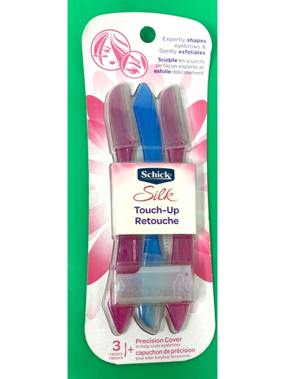 Schick Hydro Silk Touch Up 3 Pk Manual Shaving Razors Brows Face Dermaplane